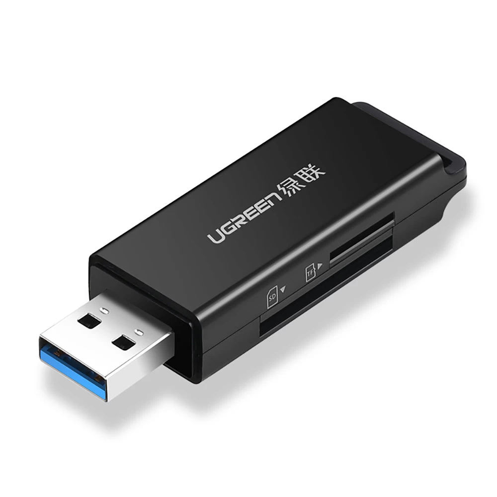 Nešiojamasis Tf/sd Kortelių Skaitytuvas Pagal Usb 3.0, Juodas