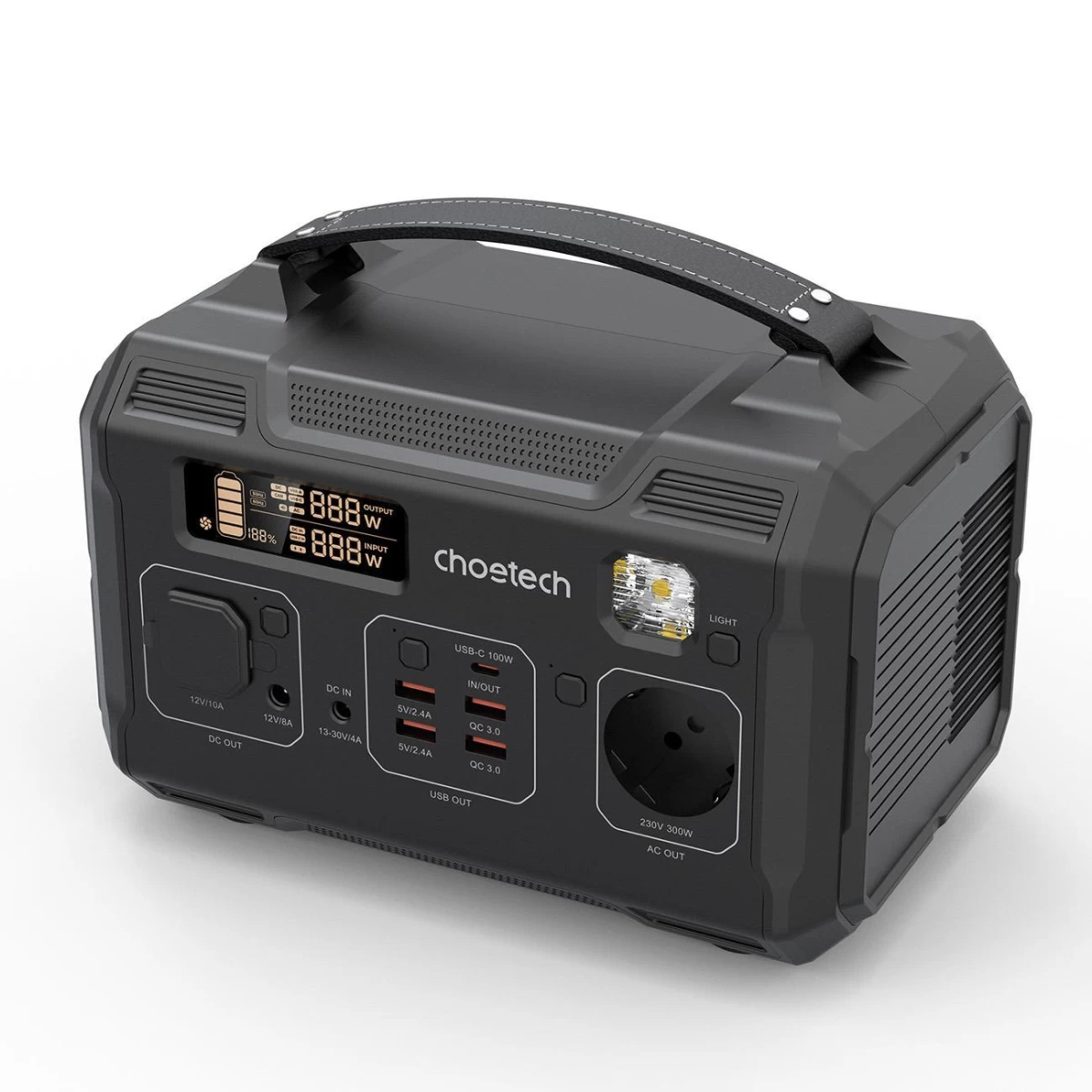 Nešiojamasis Turistinis Powerbank 281wh 300w Led - Juodas