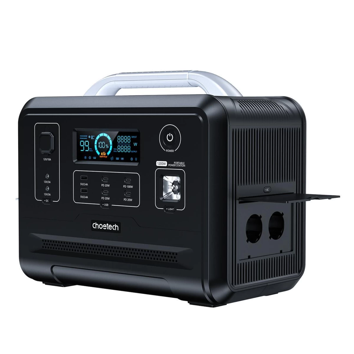 Nešiojamasis Turo Powerbankas Lifepo4 960wh 1200w - Juodas