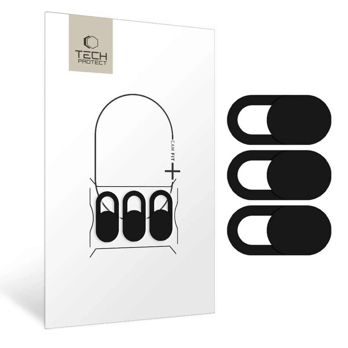 Nešiojamojo Kompiuterio Kameros Dangtelis Juodas - 3 Vnt.