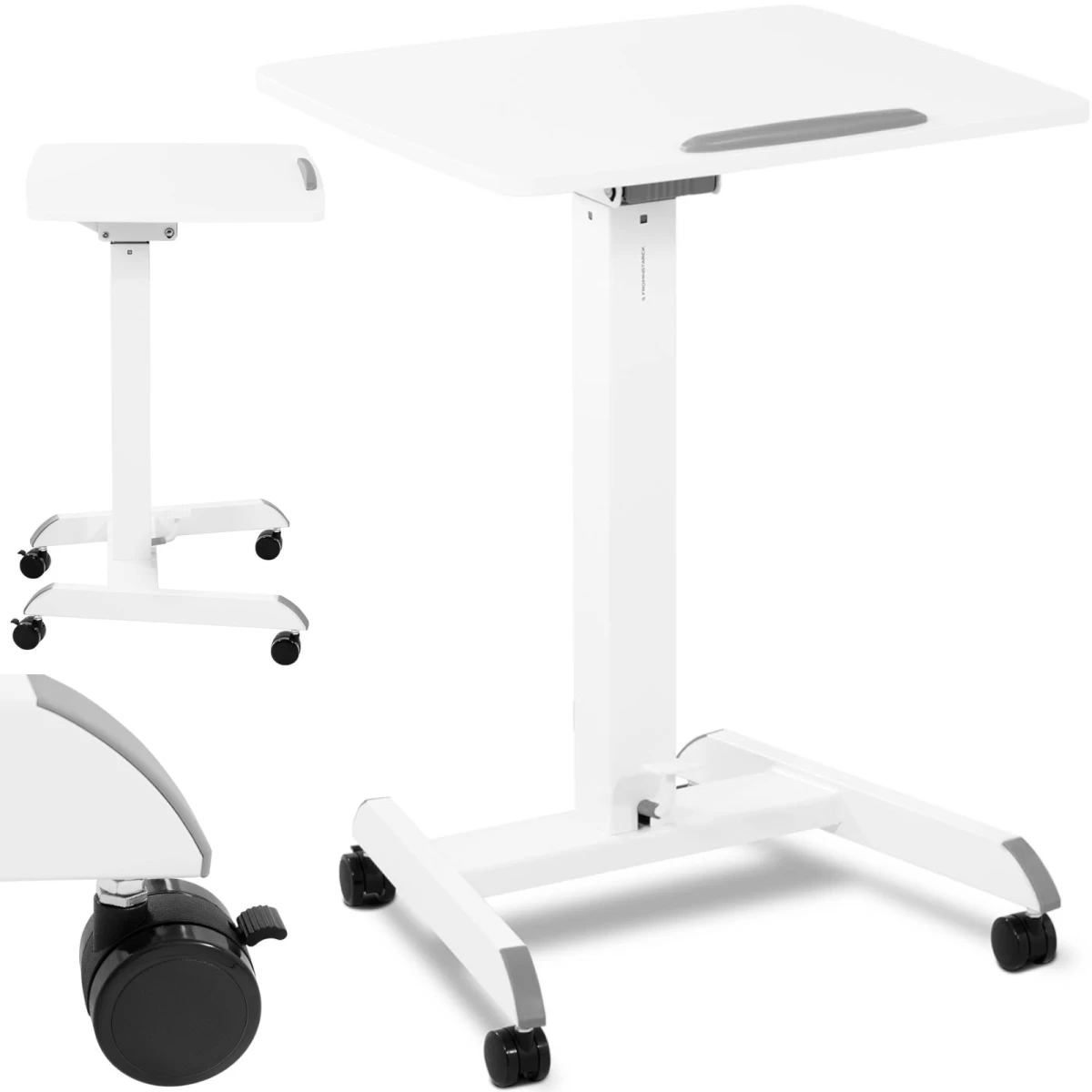 Nešiojamojo Kompiuterio Pakreipiamas Reguliuojamas Stovelis Ant Ratukų 60 X 52 Cm 760 - 1130 Mm Nešiojamojo Kompiuterio Pakreipiamas Reguliuojamas Stovelis Ant Ratukų 60 X 52 Cm 760 - 1130 Mm