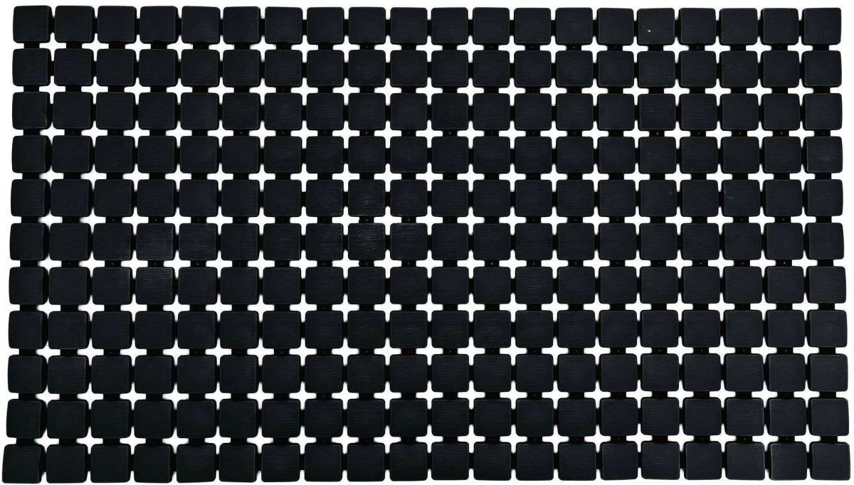 Neslystantis vonios kilimėlis Ridder Nevis, juodas, 39x68cm, 6108010