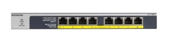Netgear Komutatorius Gs108lp-100eus (8x 10/100/1000 Poe+ )