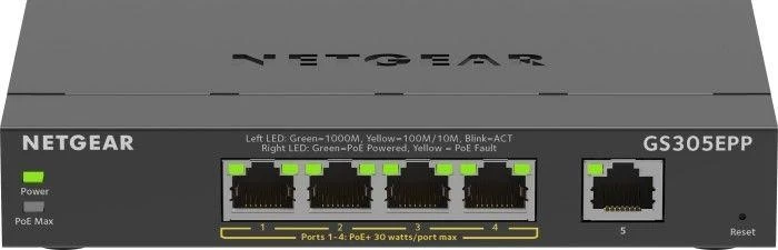 Netgear Komutatorius Gs305epp-100pes (4x Poe+ )