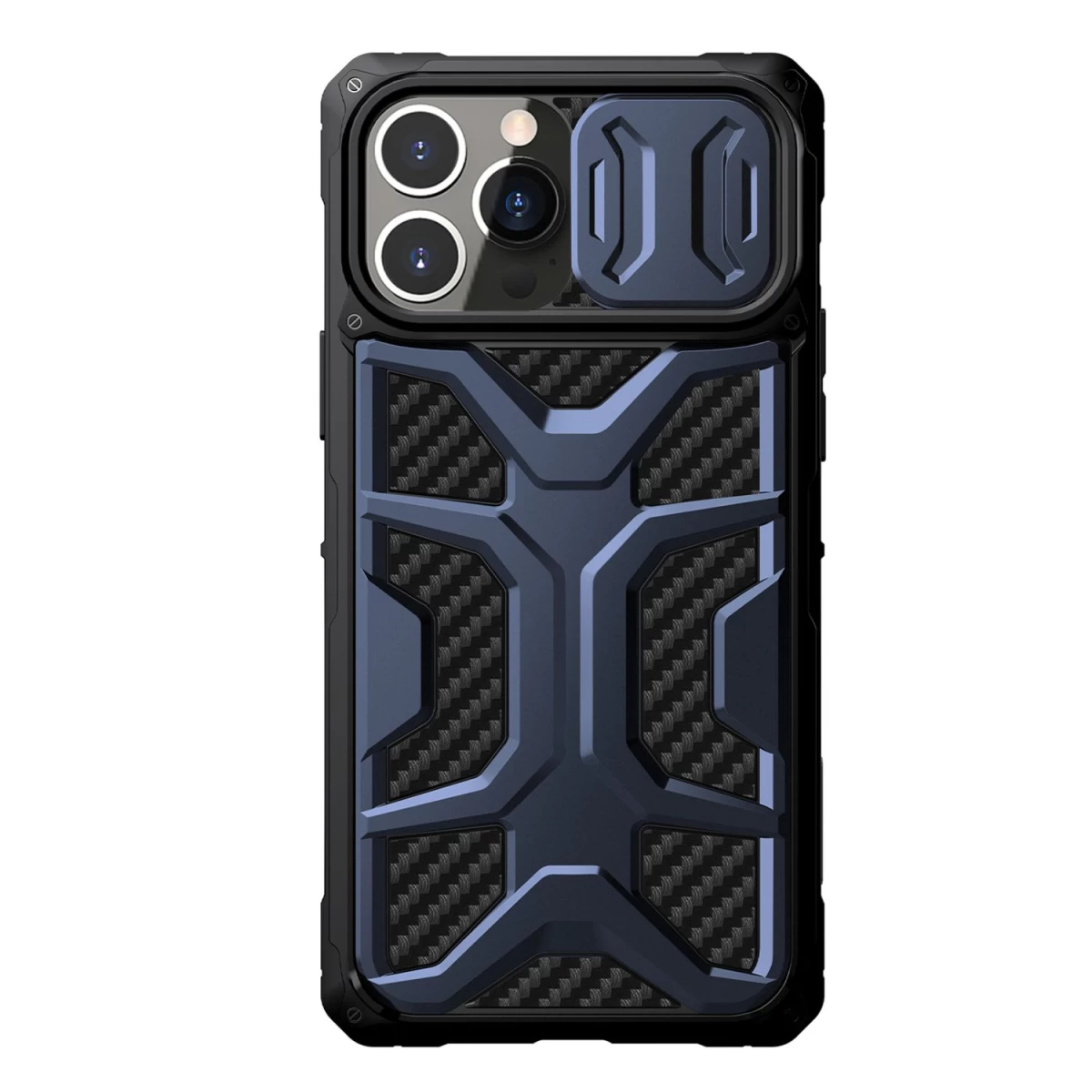 Nillkin Adventurer Case For Iphone 13 Pro Max šarvuotas Dėklas Su Kameros Dangteliu, Mėlynos Spalvos
