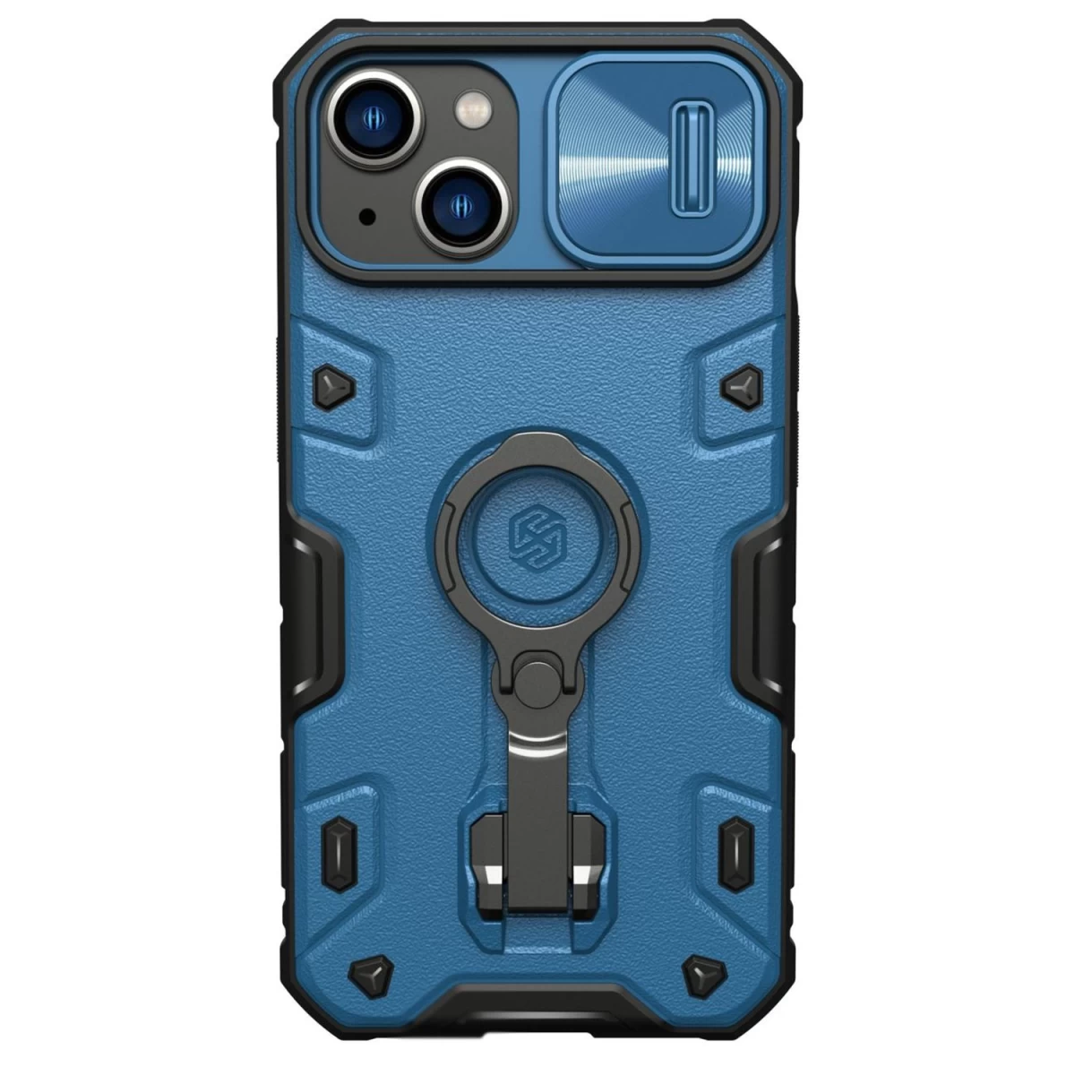 Nillkin Camshield Armor Pro Dėklas Iphone 14 Plus šarvuotas Dangtelis Su Kameros Skydo žiediniu Stovu Mėlynas Nillkin Camshield Armor Pro Dėklas Iphone 14 Plus šarvuotas Dangtelis Su Kameros Skydo žiediniu Stovu Mėlynas