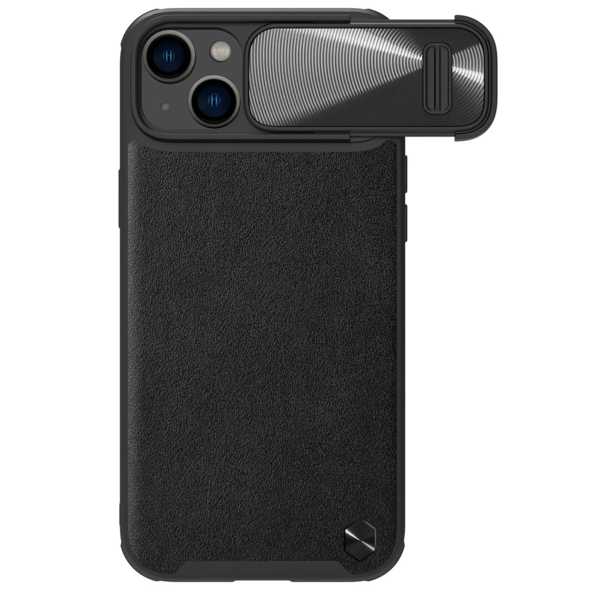 Nillkin Camshield Leather S Case Iphone 14 Plus Juodas Dangtelis Su Kameros Dangteliu