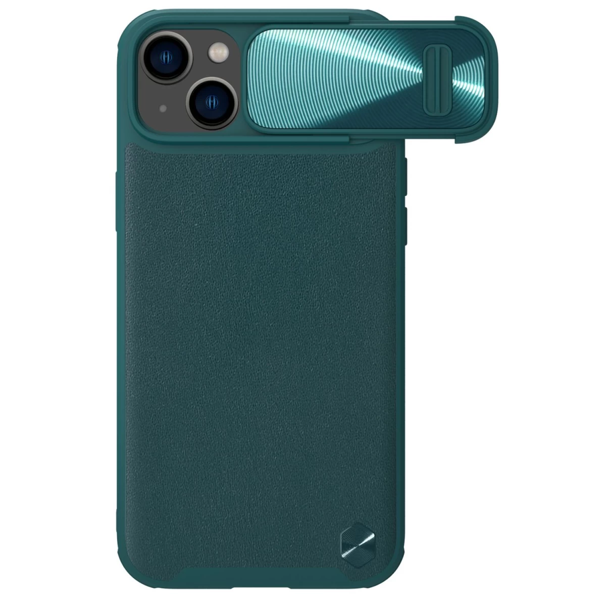 Nillkin Camshield Odinis S Dėklas Iphone 14 Plus Su žaliu Fotoaparato Dangteliu