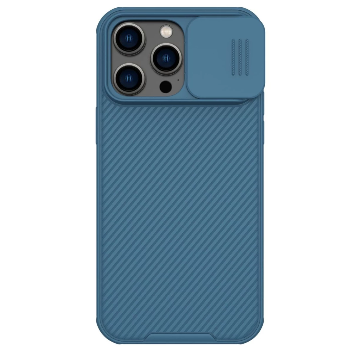 Nillkin Camshield Pro Dėklas Iphone 14 Pro Max Tvirtos Kameros Dangtelis Mėlynas