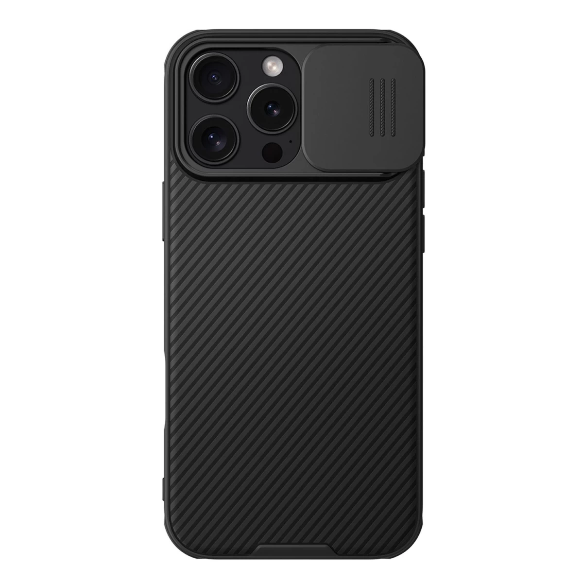 Nillkin Camshield Pro Dėklas Iphone 16 Pro Max Su Kameros Dangteliu - Juodas