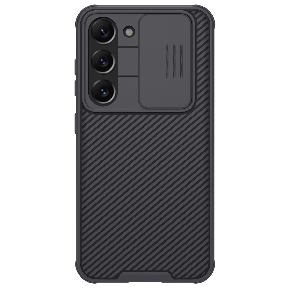 Nillkin Camshield Pro Dėklas Samsung Galaxy S23 Su Kameros Dangteliu Juodas