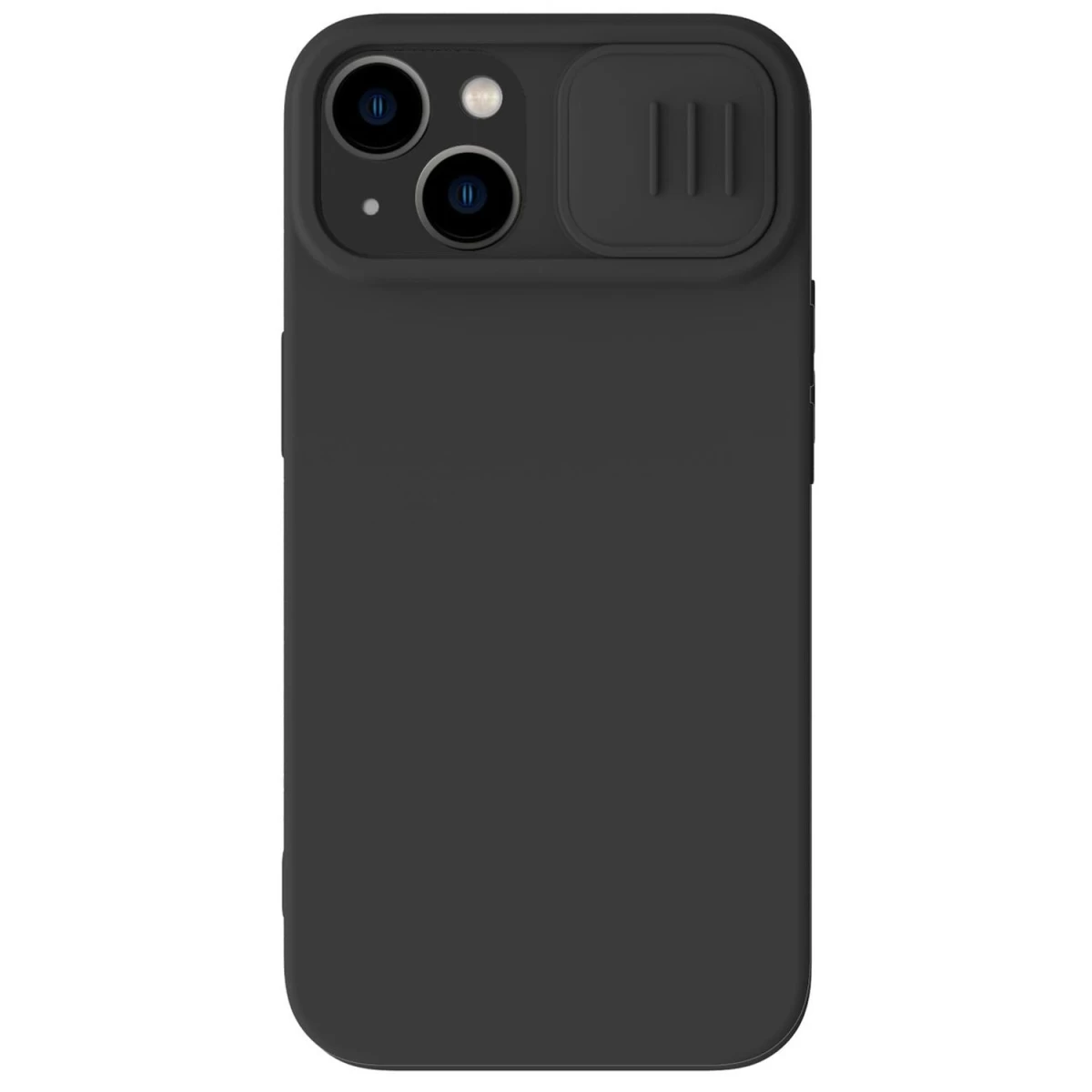 Nillkin Camshield Silky Silicone Case For Iphone 14 Plus Black Dangtelis Su Kameros Apsauga