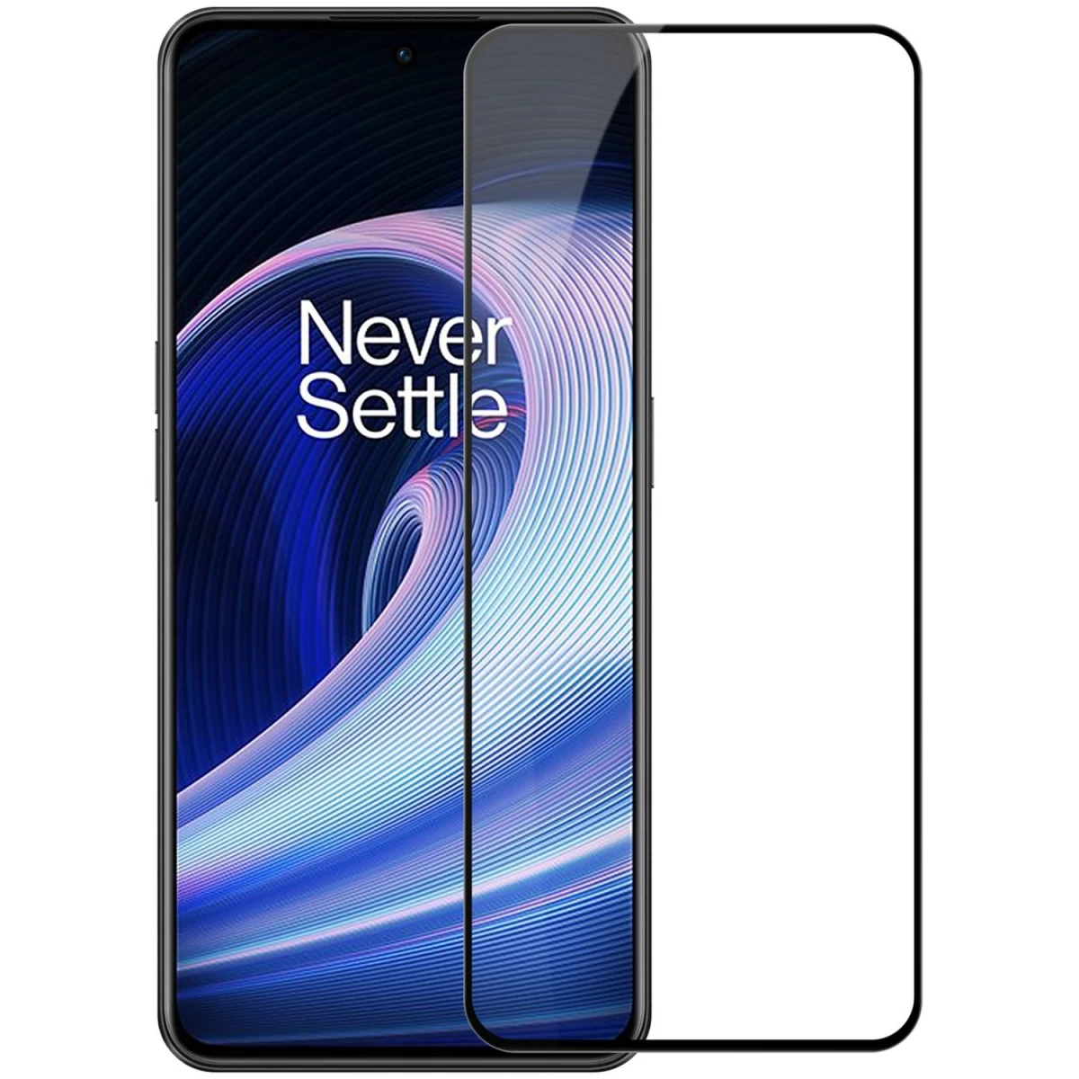 nillkin Cp+pro Itin Plonas Viso Ekrano Grūdintas Stiklas Su 0,2 Mm 9h Rėmeliu oneplus Ace, Juodas