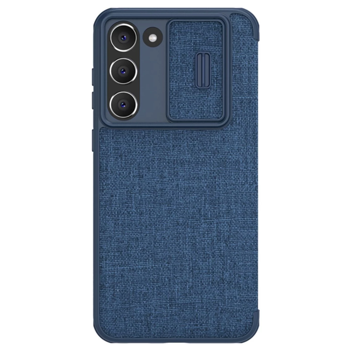 Nillkin Qin Cloth Pro Case Samsung Galaxy S23+ Apverčiamasis Dėklas Su Kameros Dangteliu, Mėlynas Nillkin Qin Cloth Pro Case Samsung Galaxy S23+ Apverčiamasis Dėklas Su Kameros Dangteliu, Mėlynas