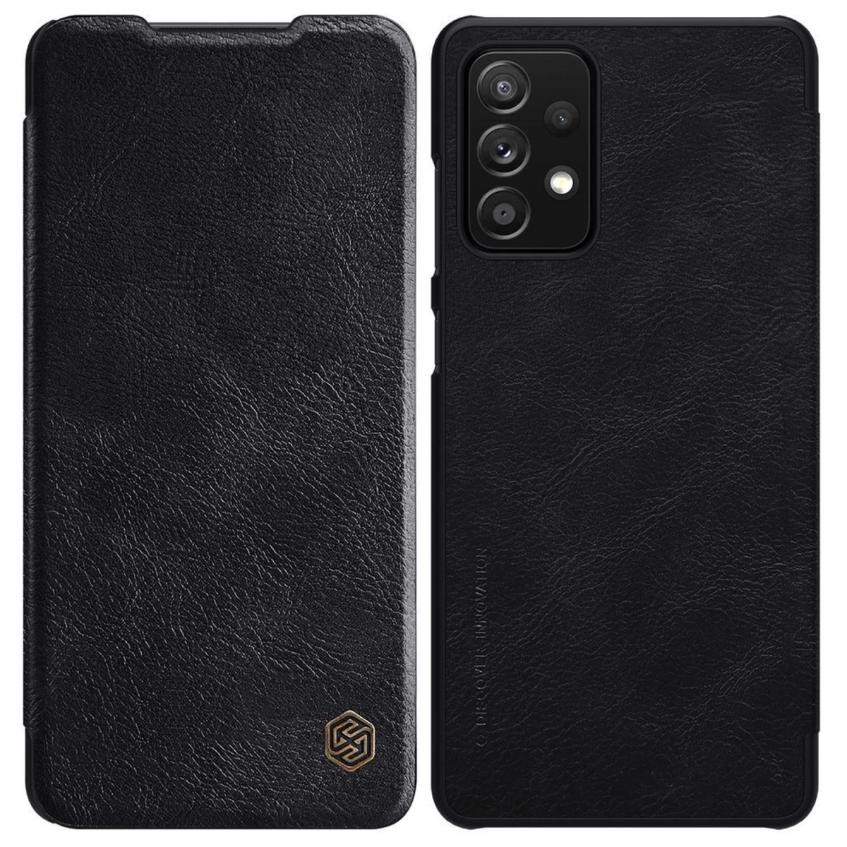 nillkin Qin Odinis Dėklas, Skirtas samsung Galaxy A72 4g, Juodas