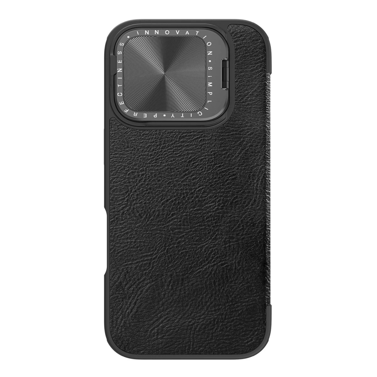 nillkin Qin Prop Odinis Dėklas Su Fotoaparato Dangteliu Ir Stovu iphone 16 Pro - Juodas