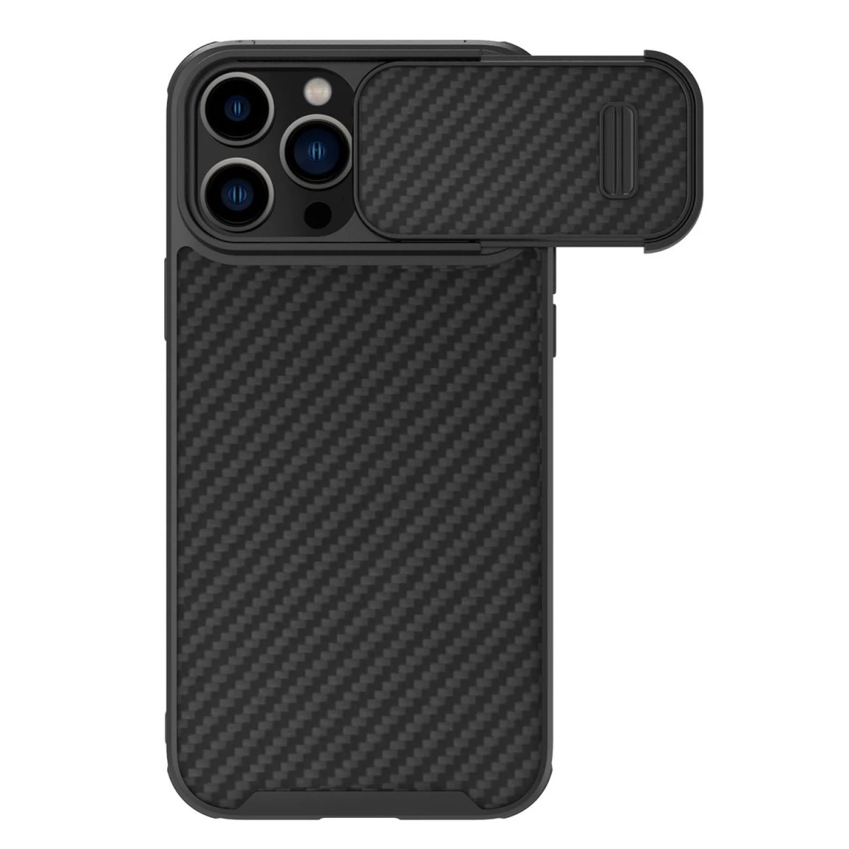 nillkin Sintetinio Pluošto S Dėklas iphone 14 Pro Max Su Juodu Fotoaparato Dangteliu