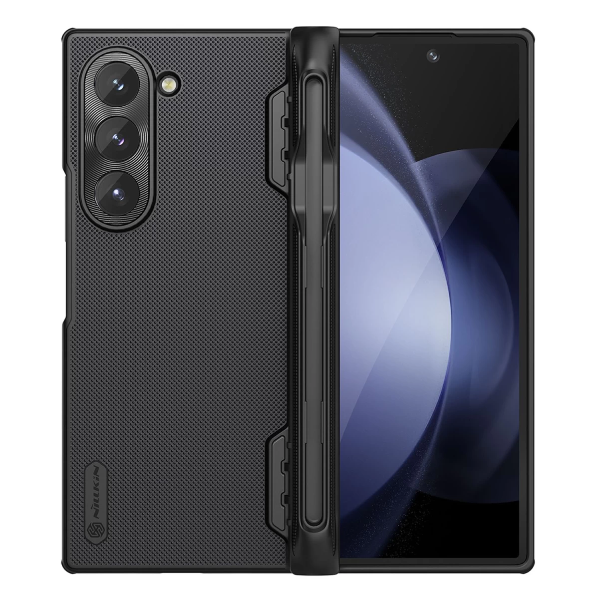 nillkin Super Frosted Shield Fold Dėklas samsung Galaxy Z Fold 6 5g Su Rašiklio Laikikliu - Juodas nillkin Super Frosted Shield Fold Dėklas samsung Galaxy Z Fold 6 5g Su Rašiklio Laikikliu - Juodas