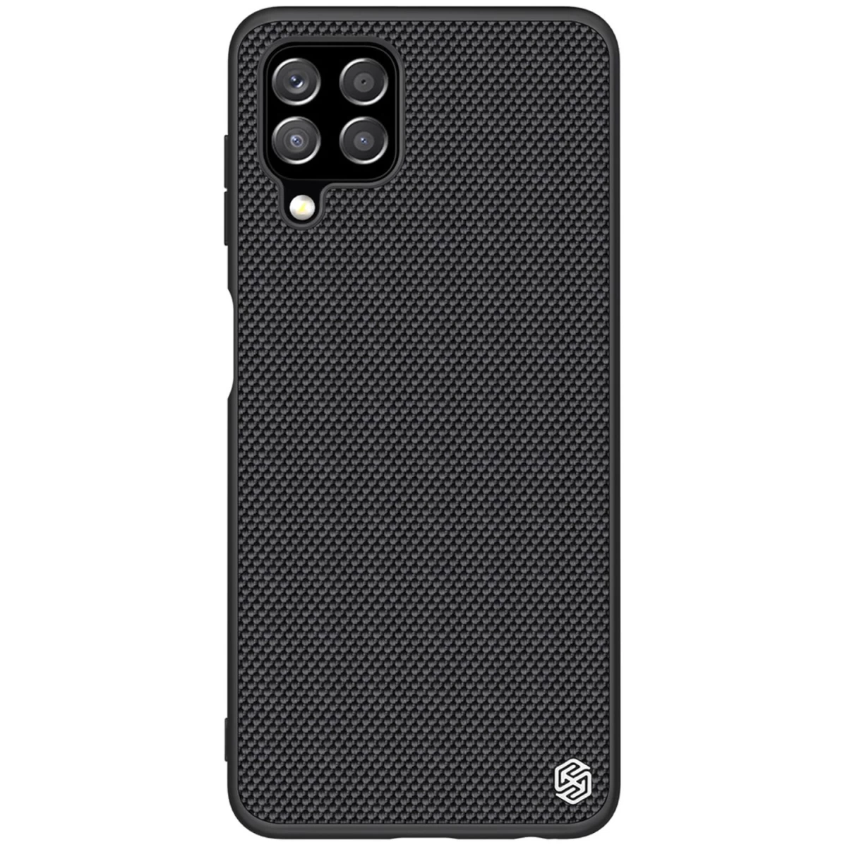Nillkin Textured Case Patvarus Sustiprintas Dėklas Su Gelio Rėmeliu Ir Nailonine Nugarėle, Skirtas Samsung Galaxy A22 4g, Juodas