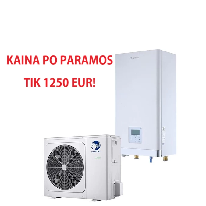 Nordis Optimus Pro Split oras/vanduo 12,1 / 12,0kW Nordis Optimus Pro Split oras/vanduo 12,1 / 12,0kW