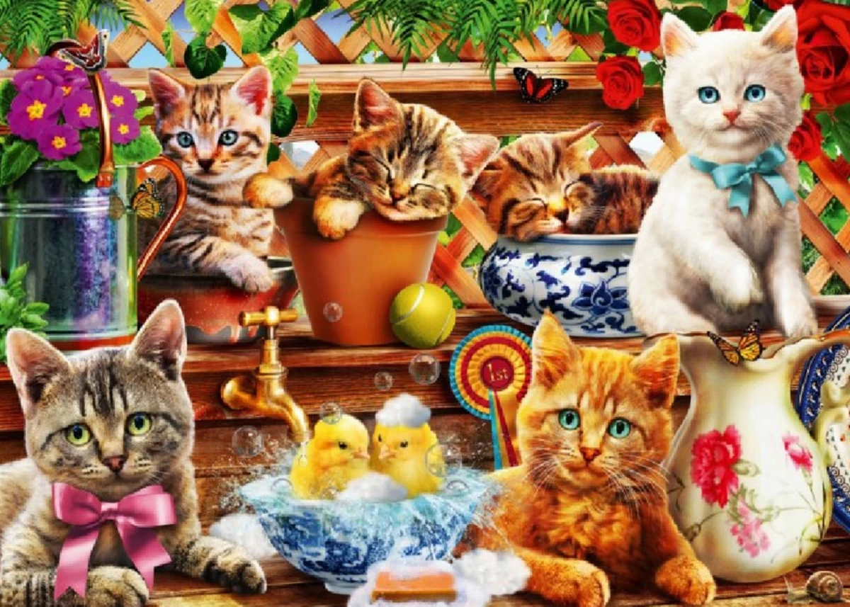 Norimpex Diamond mosaic  - Trouble Cats