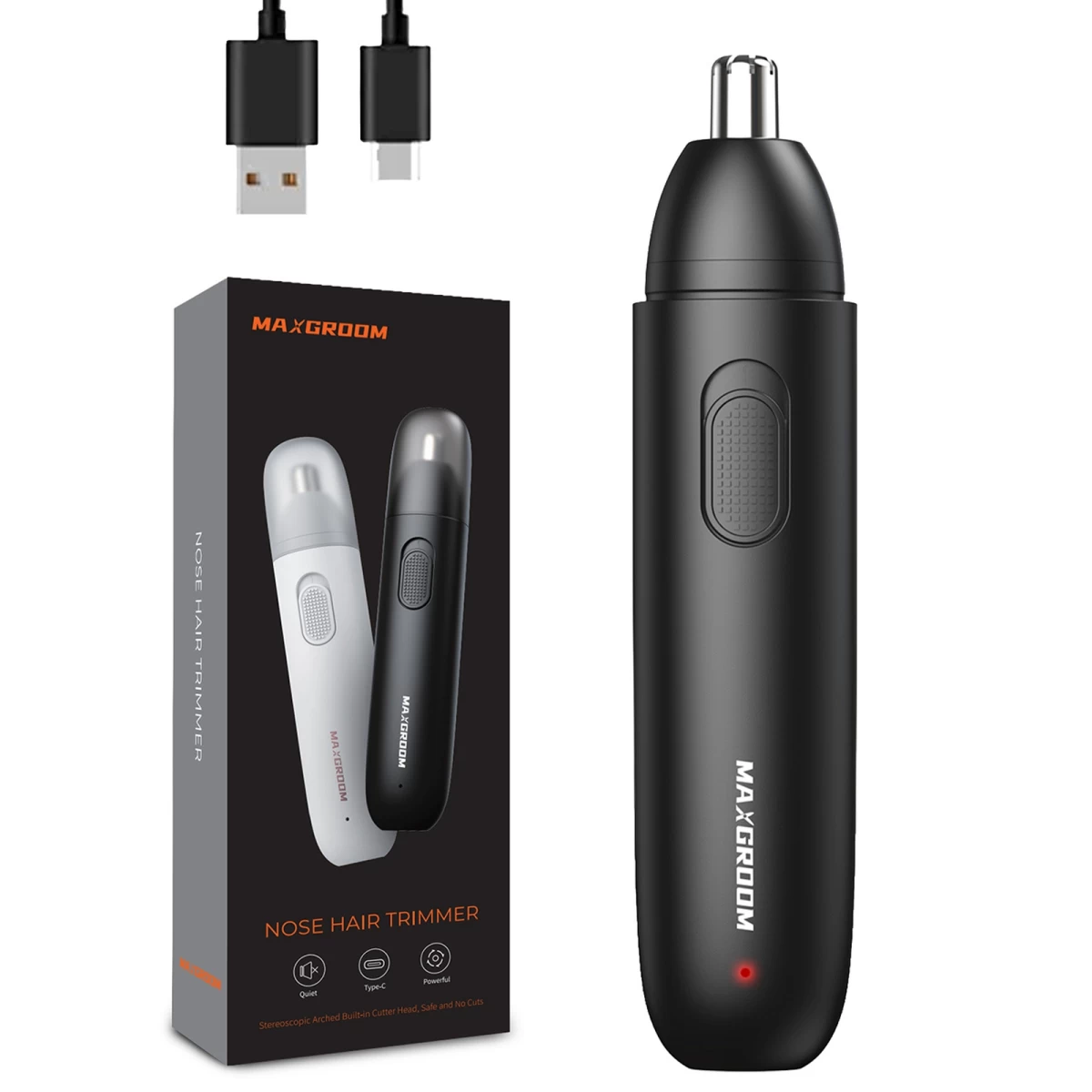 Nosies, Ausų Ir Antakių Kirptuvas Usb-c - Juodas