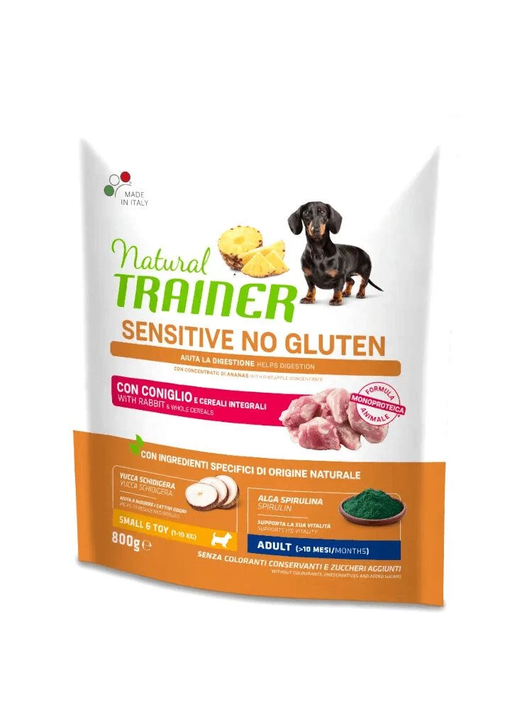 NT ADULT DOG SENSITIVE NO GLUTEN MINI RABBIT (triušiena) 800g, 963508