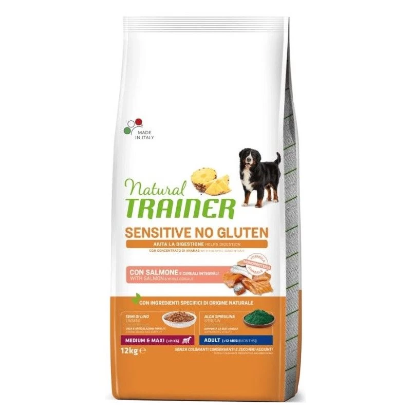 NT ADULT DOG SENSITIVE NO GLUTEN M/M SALMON (lašiša) 3kg, 925245