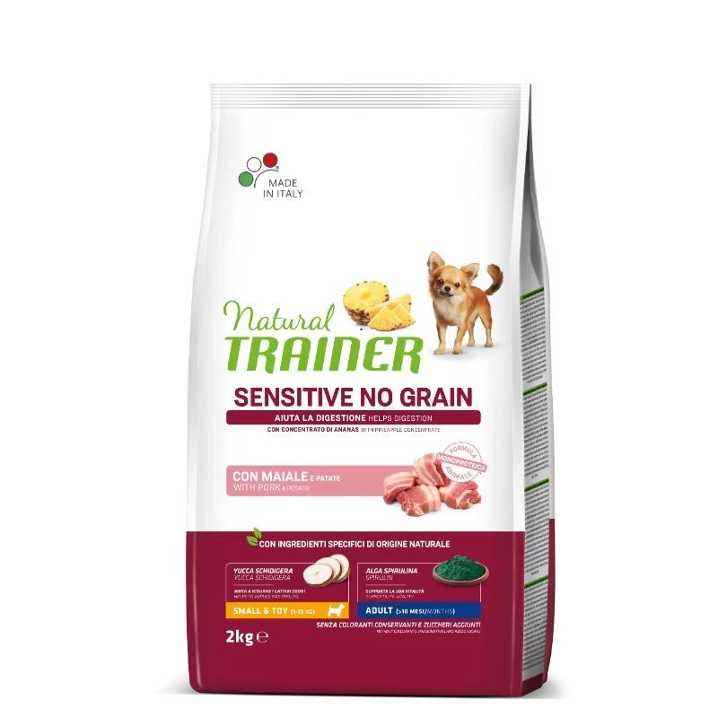 NT ADULT DOG SENSITIVE NO GRAIN MINI PORK kiauliena 2kg (6), 927776