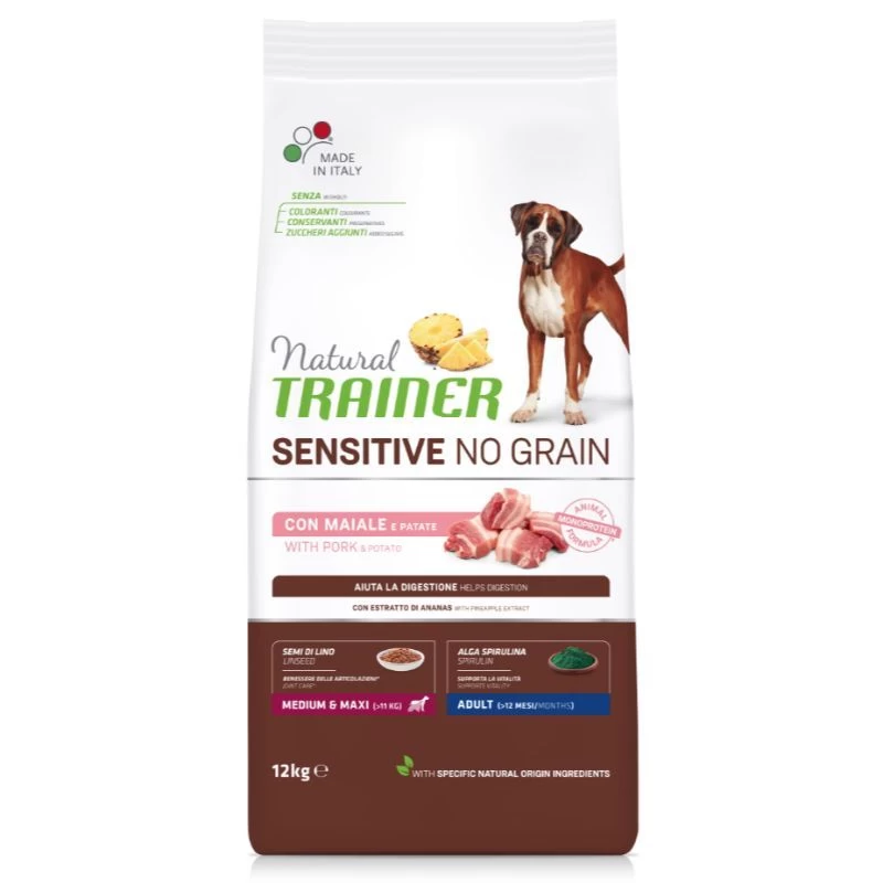 NT ADULT DOG SENSITIVE NO GRAIN M/M PORK kiauliena 12kg, 927779