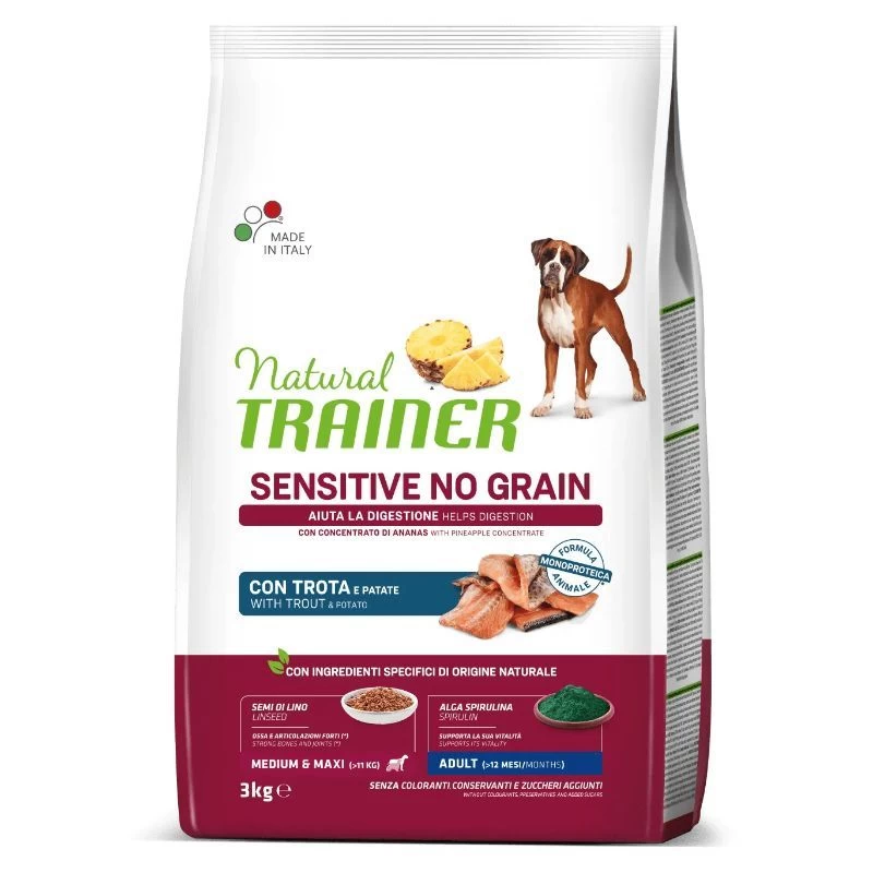 NT ADULT DOG SENSITIVE NO GRAIN M/M TROUT upėtakis 3kg (4), 927777
