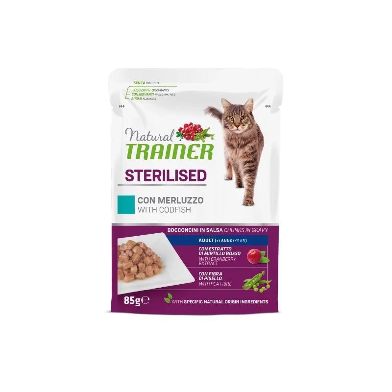 NT Cat Sterilised Codfish kons. katėms su menke 85g 12vnt, 925725