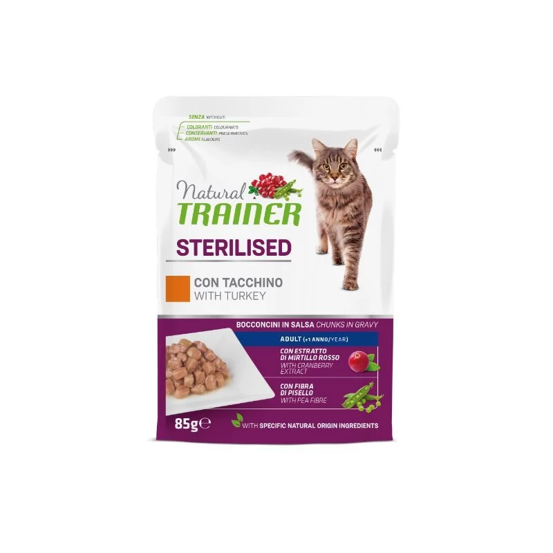 NT Cat Sterilised Turkey konservai katėms su kalakakutiena 85g 12vnt, 925724