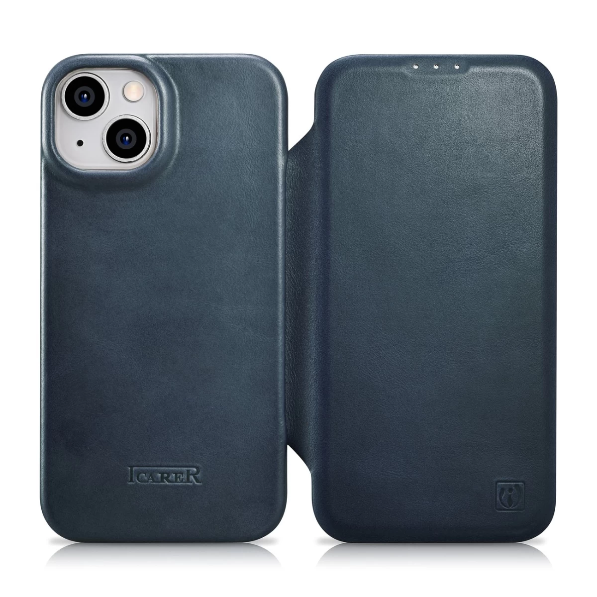 Odinis Dėklas iphone 14 Plus Su Magnetiniu Atvartu Magsafe Ce Oil Wax Premium Leather Tamsiai Mėlynas Odinis Dėklas iphone 14 Plus Su Magnetiniu Atvartu Magsafe Ce Oil Wax Premium Leather Tamsiai Mėlynas