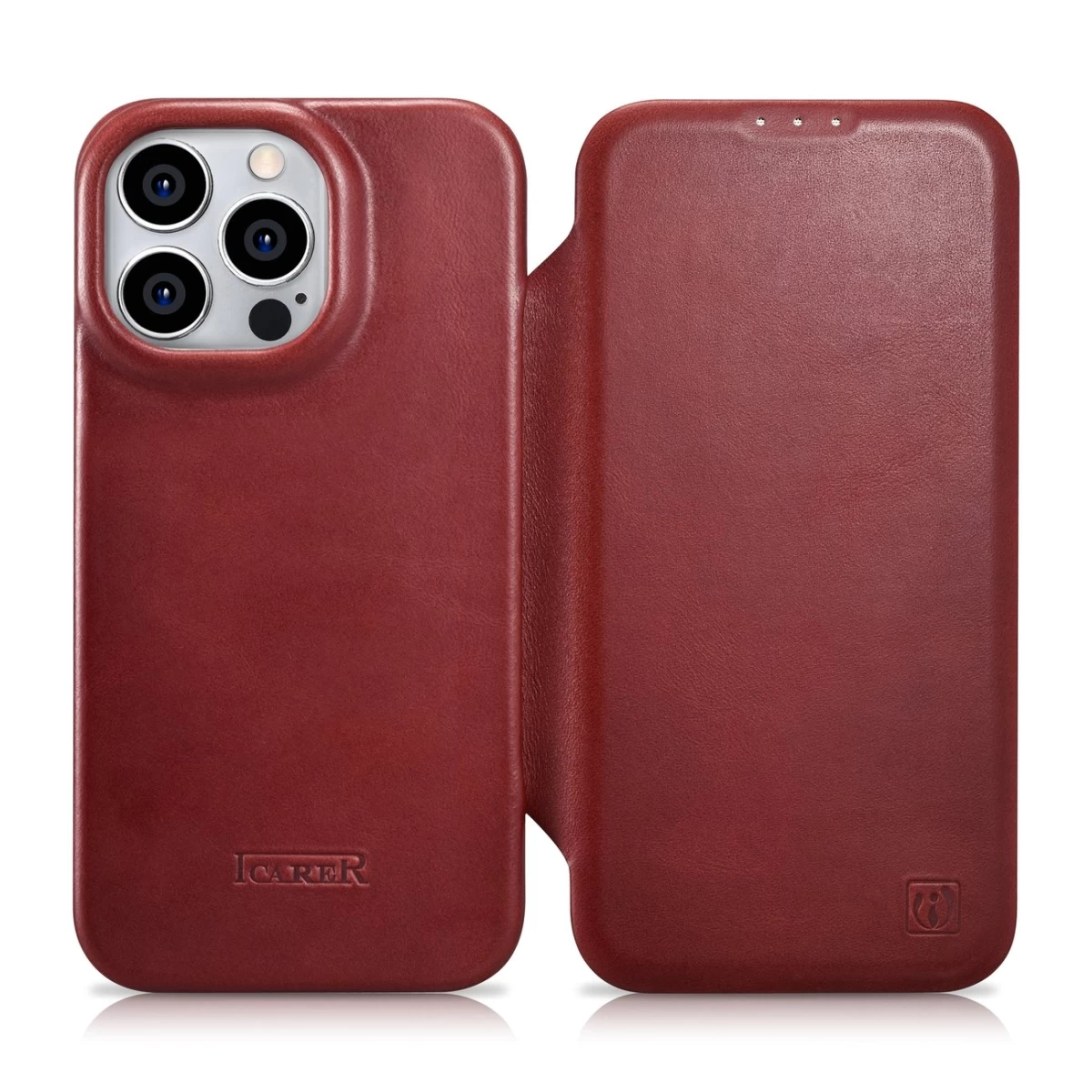 Odinis Dėklas Iphone 14 Pro Max Su Magnetiniu Atvartu Magsafe Ce Oil Wax Premium Leather Bordo Spalvos Odinis Dėklas Iphone 14 Pro Max Su Magnetiniu Atvartu Magsafe Ce Oil Wax Premium Leather Bordo Spalvos