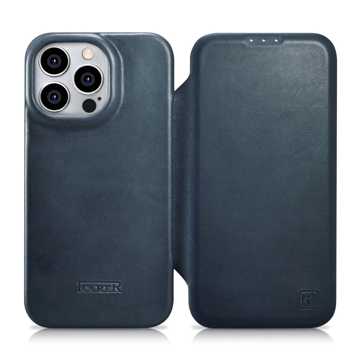 Odinis Dėklas Iphone 14 Pro Max Su Magnetiniu Atvartu Magsafe Ce Oil Wax Premium Leather Navy Blue Odinis Dėklas Iphone 14 Pro Max Su Magnetiniu Atvartu Magsafe Ce Oil Wax Premium Leather Navy Blue