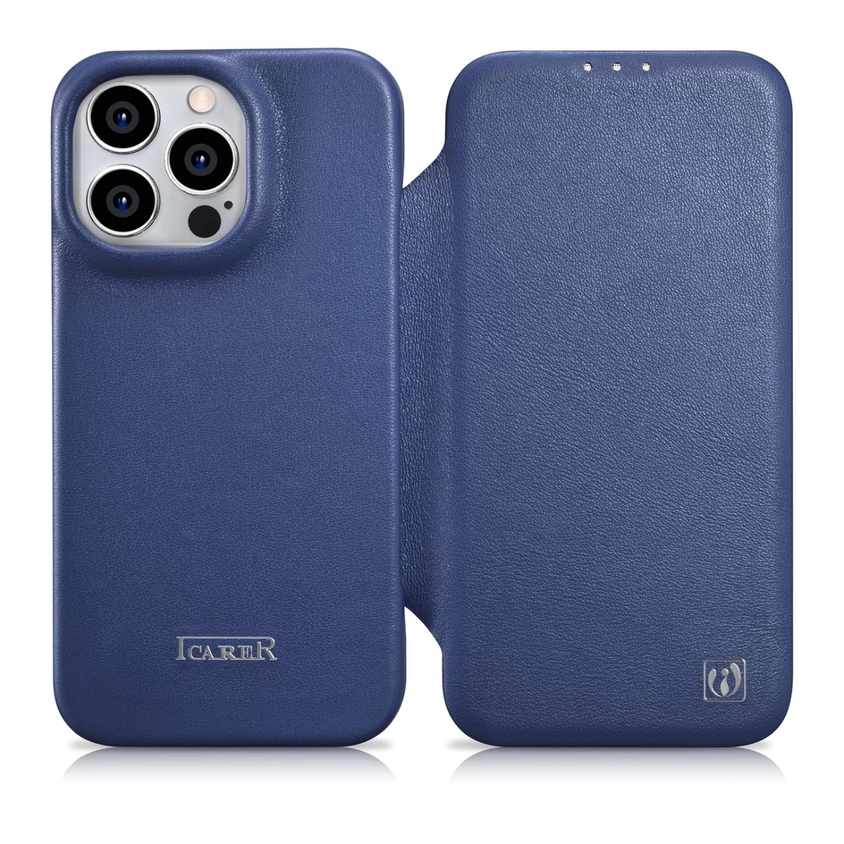 Odinis Dėklas iphone 14 Pro Max Su Magnetiniu Atvartu Magsafe Ce Premium Leather Blue