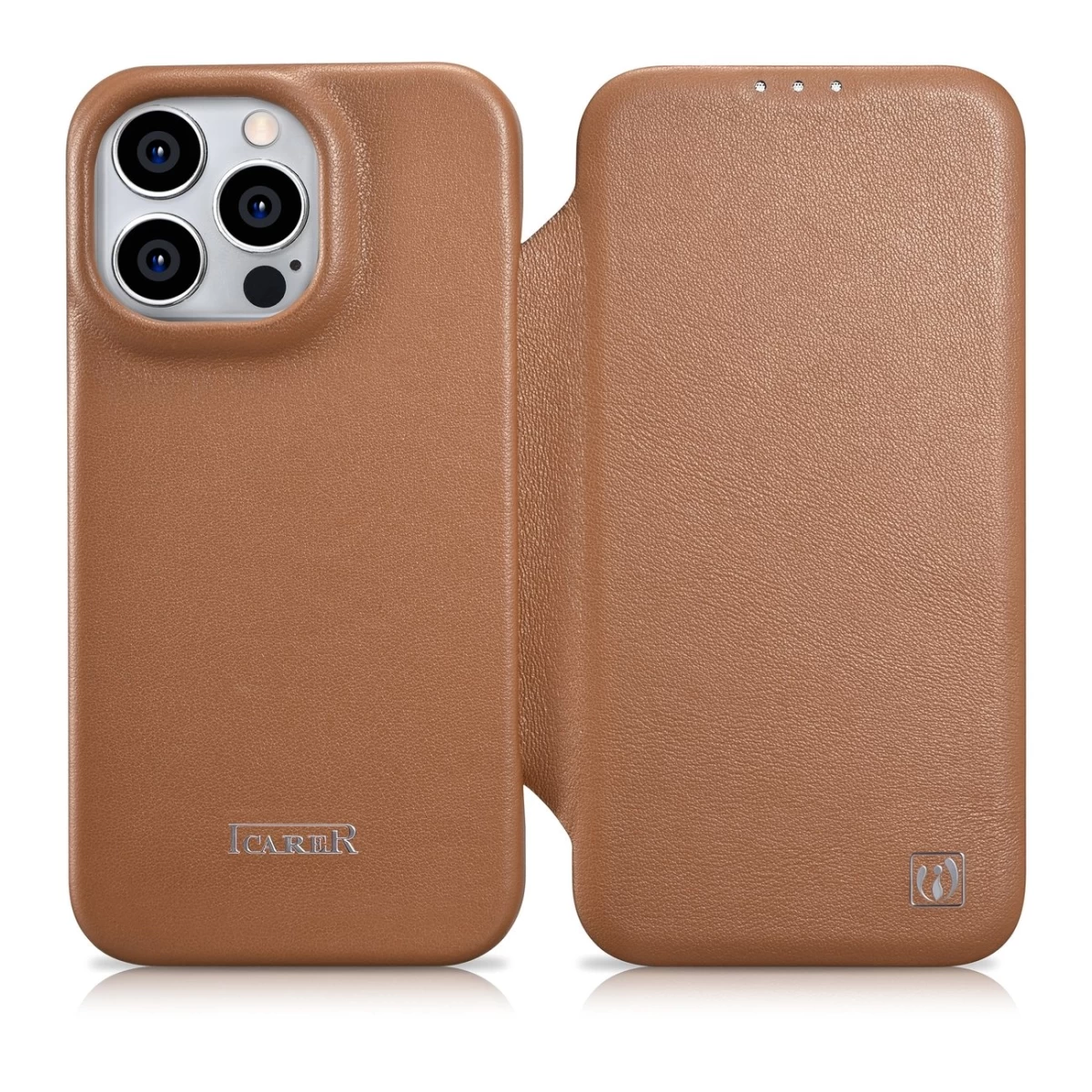 Odinis Dėklas Iphone 14 Pro Max Su Magnetiniu Atvartu Magsafe Ce Premium Leather šviesiai Rudos Spalvos Odinis Dėklas Iphone 14 Pro Max Su Magnetiniu Atvartu Magsafe Ce Premium Leather šviesiai Rudos Spalvos