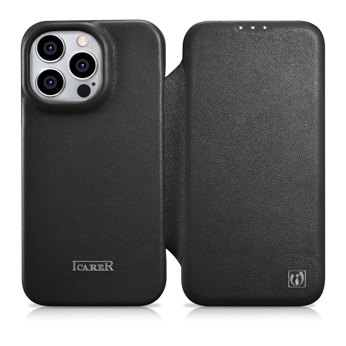 Odinis Dėklas Iphone 14 Pro Su Magnetiniu Atvartu Magsafe Ce Premium Leather Juodas