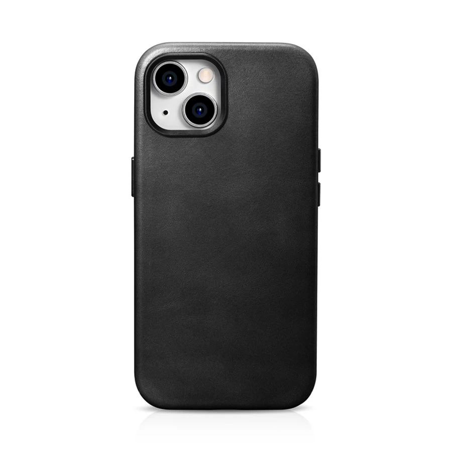 Odinis Dėklas Iphone 15 Plus Oil Wax Premium Leather Magsafe Juodas