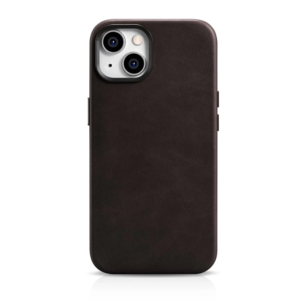 Odinis Iphone 14 Magnetinis Dėklas Su Magsafe Oil Wax Premium Leather Case Tamsiai Rudas