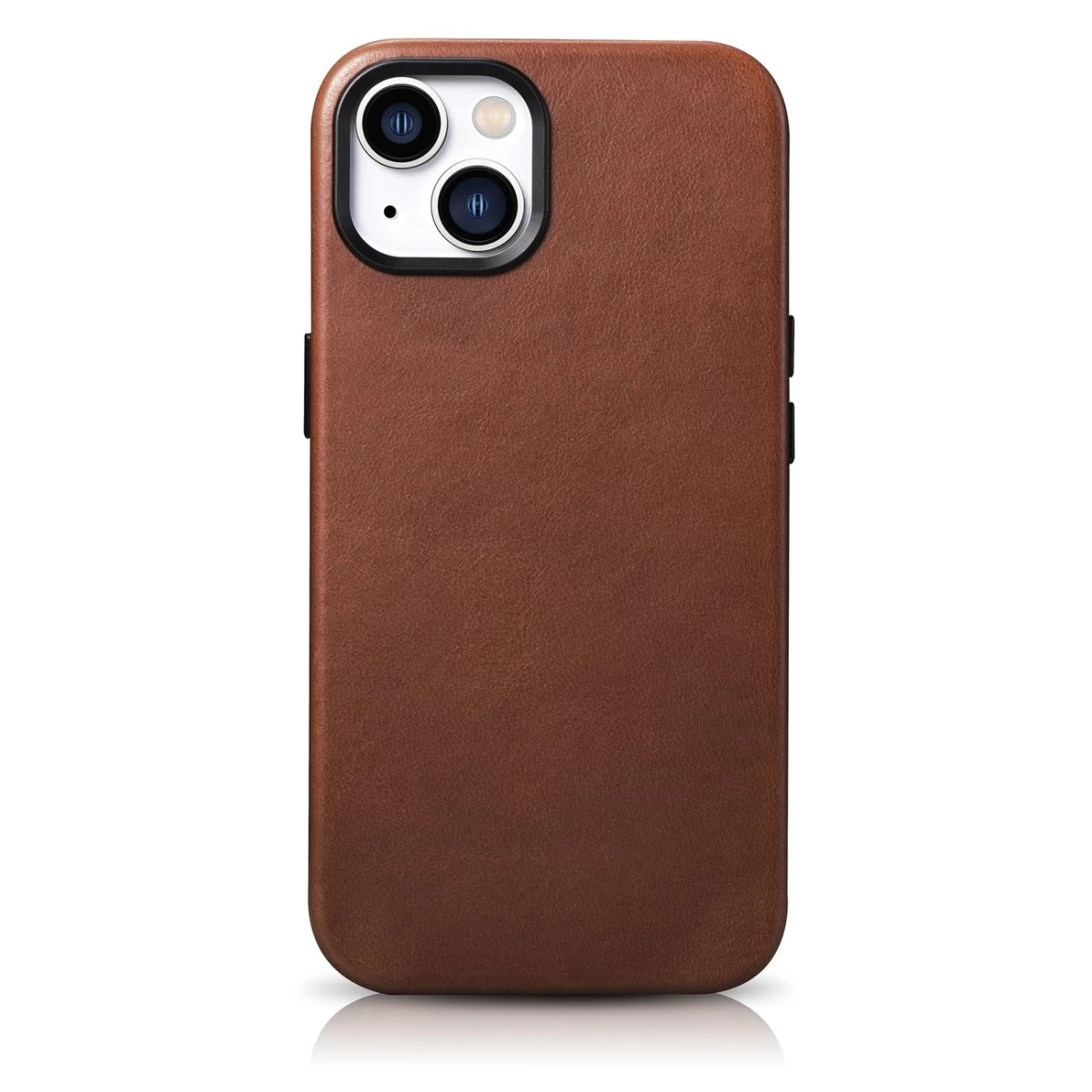 Odinis Iphone 14 Plus Magnetinis Dėklas Su Magsafe Oil Wax Premium Leather Case Rudos Spalvos