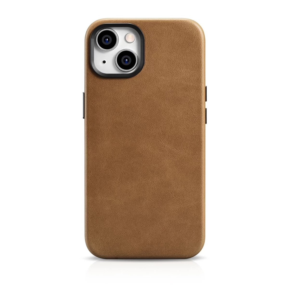 Odinis Iphone 14 Plus Magnetinis Dėklas Su Magsafe Oil Wax Premium Leather Case šviesiai Rudas