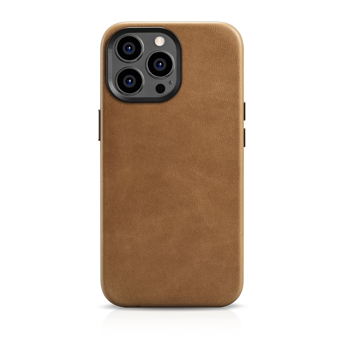 Odinis Iphone 14 Pro Magnetinis Dėklas Su Magsafe Oil Wax Premium Leather Case šviesiai Rudas