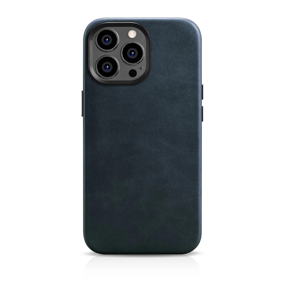 Odinis iphone 14 Pro Max Magnetinis Dėklas Su magsafe Oil Wax Premium Leather Case Tamsiai Mėlynas