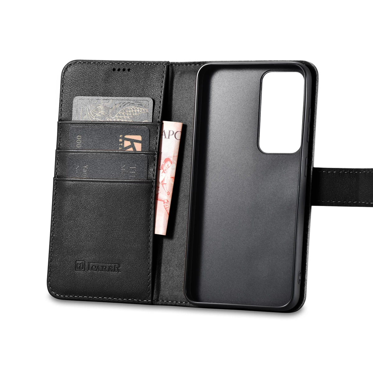Odinis Piniginės Dėklas Samsung Galaxy S23 Wallet Case Black