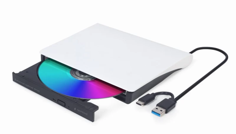 Optinis Diskas Dvd+/-rw Išorinis Usb 3.1 Gen 1 Baltas/juodas