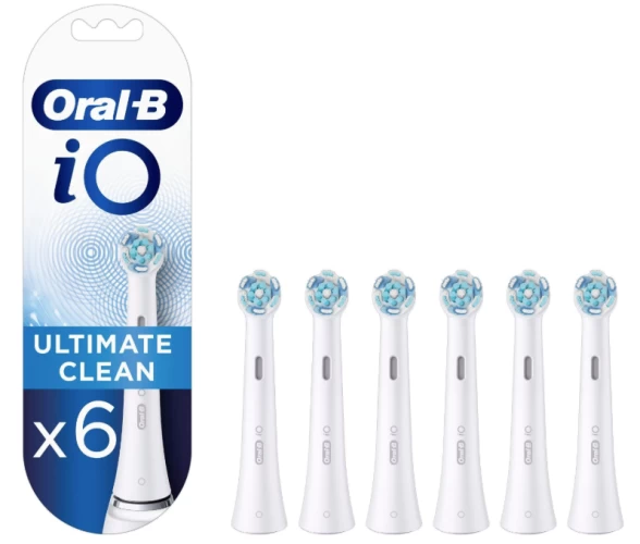 Oral-B iO Ultimate Clean x6 Dantų šepetėlio galvutės, Balta