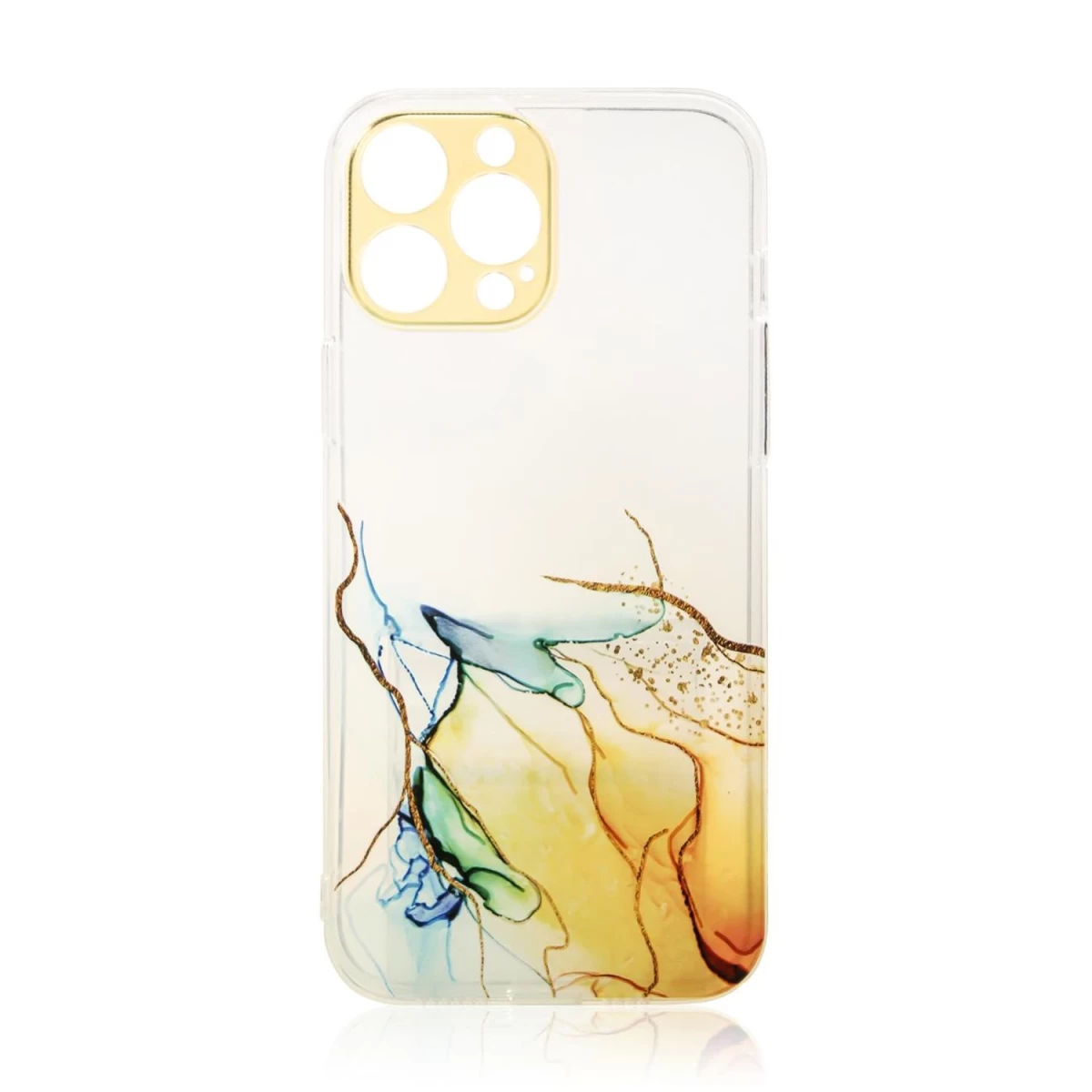 Oranžinis Marmurinis Marmurinis Dėklas iphone 12 Pro Max Gelio Dangtelis