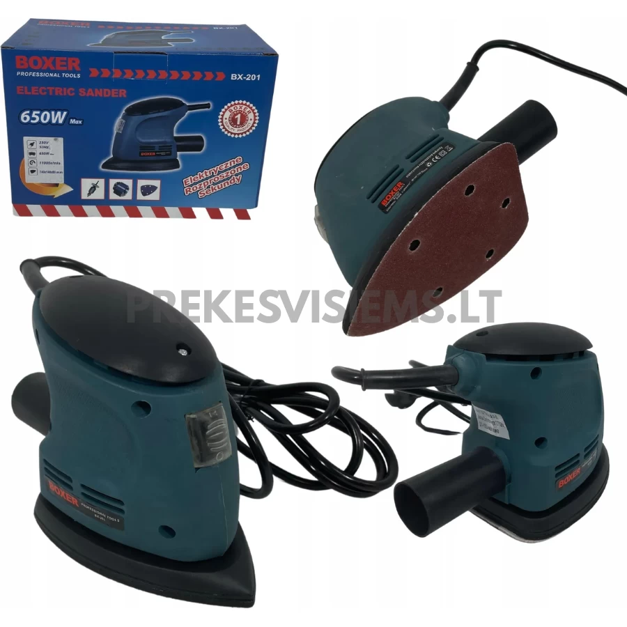 Orbitinis šlifuoklis 650W Boxer, BX-201